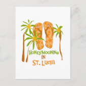 Honeymooning in het Briefkaart Saint Lucia (Voorkant)