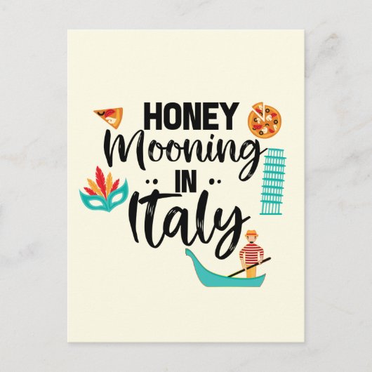 Honeymooning in Italië Paar Matching Vacation Briefkaart (Voorkant)