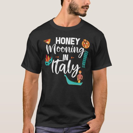 Honeymooning in Italië Paar Matching Vacation T-shirt (Voorkant)