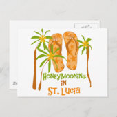 Honeymooning in Saint Lucia Briefkaart (Voorkant / Achterkant)