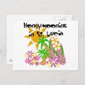 Honeymooning in Saint Lucia Briefkaart (Voorkant / Achterkant)