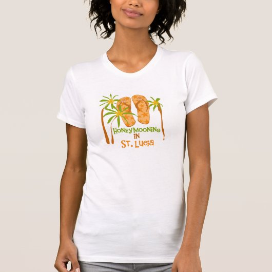 Honeymooning in Saint Lucia T-shirt (Voorkant)