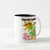 Honeymooning in Saint Lucia Tweekleurige Koffiemok (Voorkant rechts)