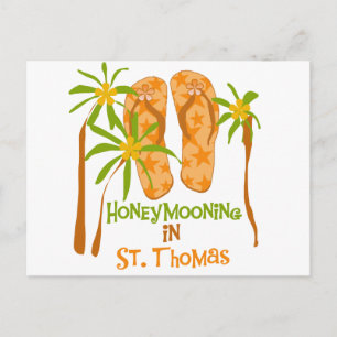 Honeymooning in St. Thomas Briefkaart