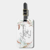Honeymooning MR Waterverf Eucalyptus Leaves Bagagelabel (Voorkant verticaal)