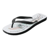 Honeymooning MR Waterverf Eucalyptus Leaves Teenslippers (Schuin)