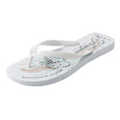 Honeymooning MRS. Waterverf Eucalyptus Leaves Teenslippers (Schuin)