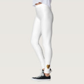 Honeymooning Script White met Monogrammen en hart Leggings (Links)
