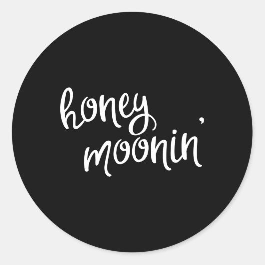 Honeymooning Wedding Honeymoon Tour Honeymoonin Fo Ronde Sticker (Voorkant)