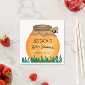 Honeypot Bumblebee Baby shower White Servet (Insitu)