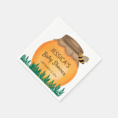 Honeypot Bumblebee Baby shower White Servet (Hoek)