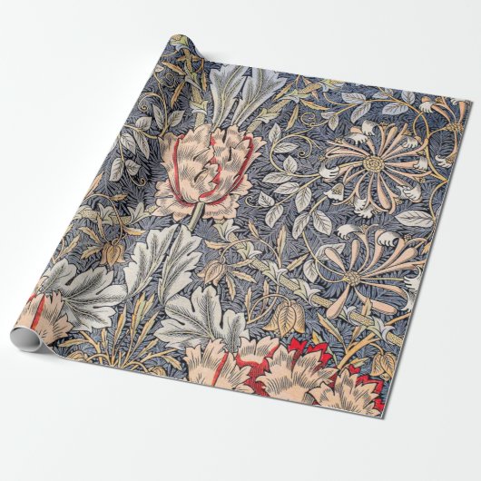 Honeysuckle (1896) van William Morris Cadeaupapier (Uitgerold)