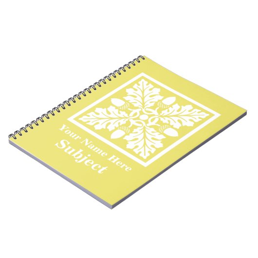 Honeysuckle Acorn en Leaf Tile Design Notitieboek (Linkerzijde)