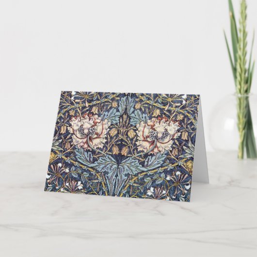 Honeysuckle Art Nouveau Flowers Wenskaart Kaart (Voorkant)