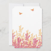 Honeysuckle Beeswax Wildflower Wedding Invites Kaart (Achterkant)