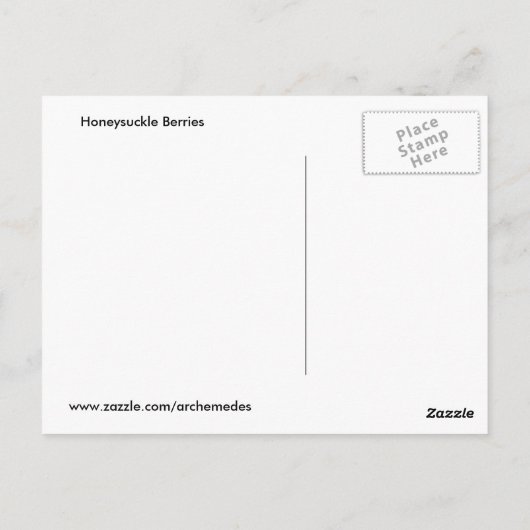 Honeysuckle Berries Briefkaart (Achterkant)