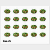 Honeysuckle Berries Kerst stickers (Vel)