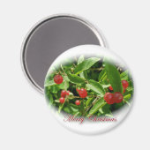 Honeysuckle Berries kerstnet Magneet (Voorkant / Achterkant)