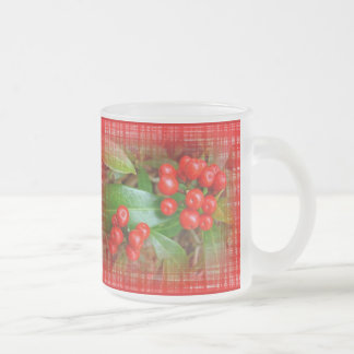 Honeysuckle Berries op katoenkatoen Matglas Koffiemok