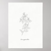 Honeysuckle Birth Flower Print (Voorkant)