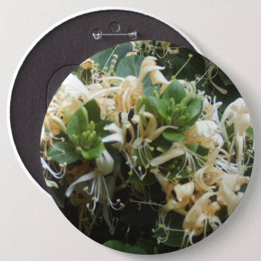 Honeysuckle Blooms Ronde Button 6,0 Cm (Voorkant /achterkant)