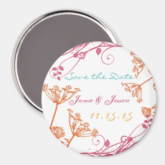 HoneySuckle Bruiloften Gebruik Magneet hieronder g (Voorkant / Achterkant)