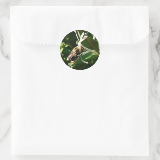 Honeysuckle Bumble Bee Ronde Sticker (Tas)