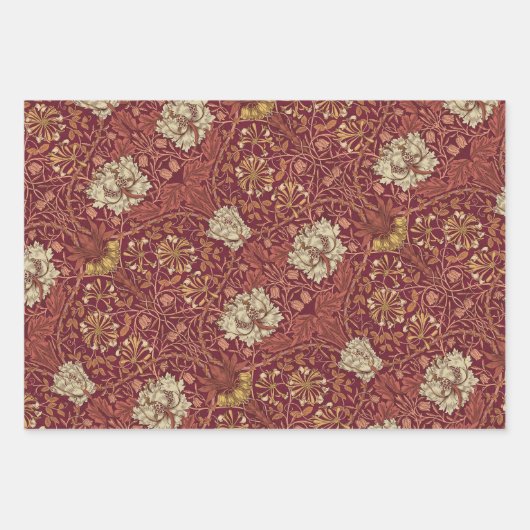 Honeysuckle Delight William Morris Larkspur Inpakpapier Vel (Voorkant 3)