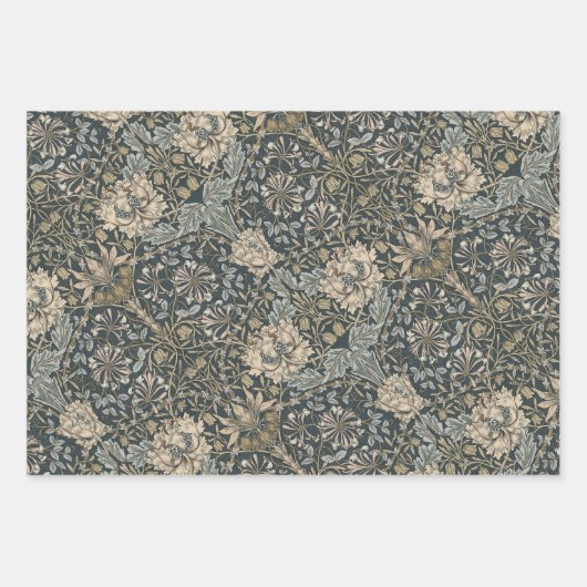 Honeysuckle Delight William Morris Larkspur Inpakpapier Vel (Voorkant)