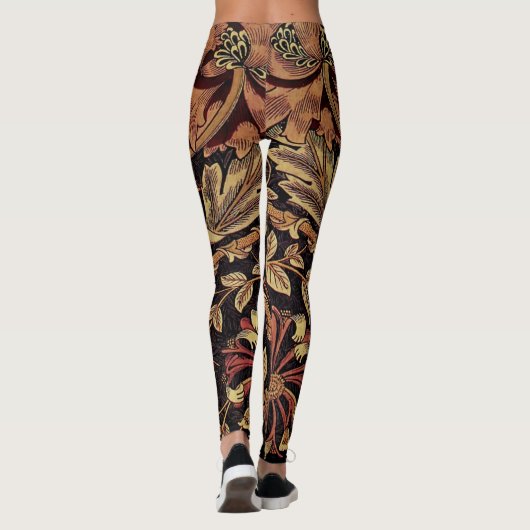 Honeysuckle, een  ontwerp van William Morris Leggings (Achterkant)