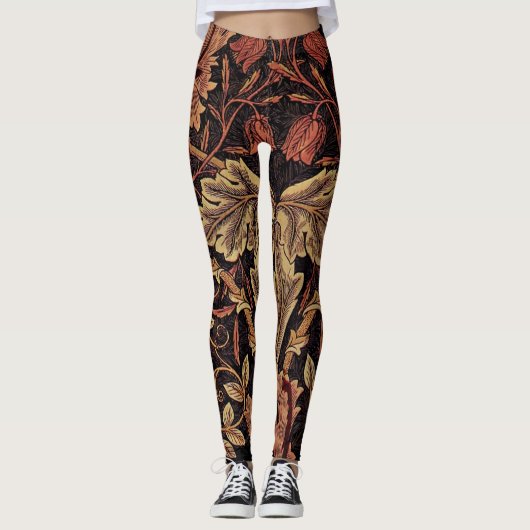 Honeysuckle, een  ontwerp van William Morris Leggings (Voorkant)