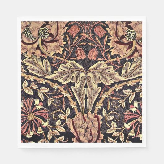 Honeysuckle, een  ontwerp van William Morris, Servet (Voorkant)