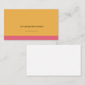 Honeysuckle en Oranje bruiloft Plaatskaarten Plaatskaartje (Voorkant / Achterkant)