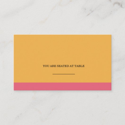 Honeysuckle en Oranje bruiloft Plaatskaarten Plaatskaartje (Voorkant)