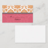 Honeysuckle en Tangerine Damask Plaatskaarten Plaatskaartje (Voorkant / Achterkant)