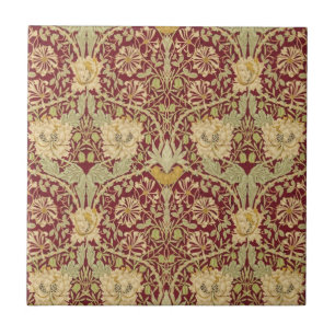 Honeysuckle en Tulip 1876 van William Morris Tegeltje