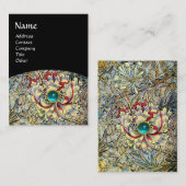 HONEYSUCKLE Fantasy Floral Aquamarijn Blauwe Edels Visitekaartje (Voorkant / Achterkant)