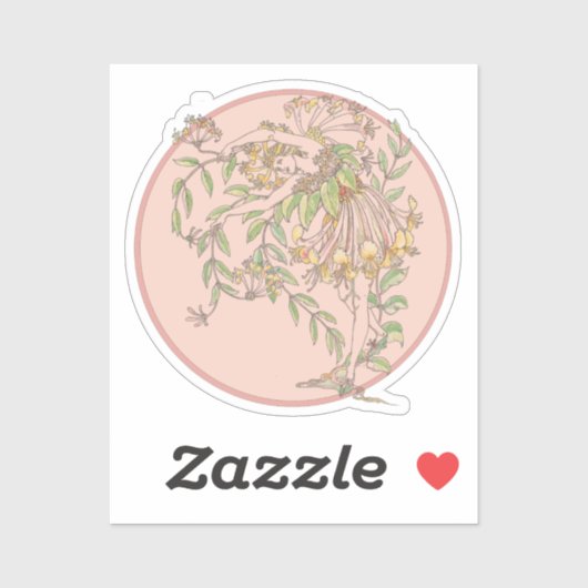Honeysuckle fee -  fee van de tuin sticker (Vel)