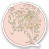 Honeysuckle fee -  fee van de tuin sticker (Voorkant)