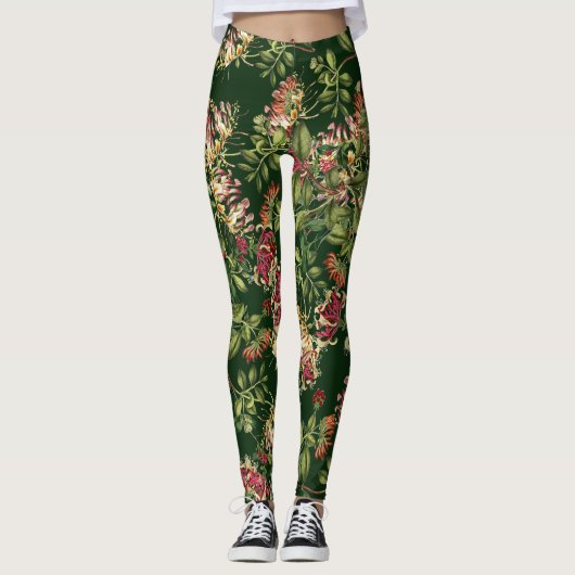 Honeysuckle Floral Over Print Leggings (Voorkant)