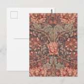 Honeysuckle, Floral Pattern by William Morris Briefkaart (Voorkant / Achterkant)