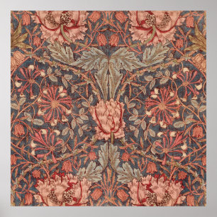 Honeysuckle, Floral Pattern by William Morris Poster