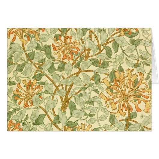 Honeysuckle Floral William Morris Blank Kaart (Voorkant Horizontaal)