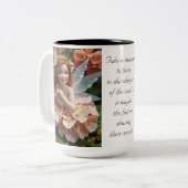 Honeysuckle Flower Fairy Tweekleurige Koffiemok (Voorkant links)