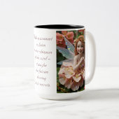 Honeysuckle Flower Fairy Tweekleurige Koffiemok (Voorkant rechts)