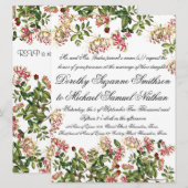 Honeysuckle Flower Floral Wedding Invitation Kaart (Voorkant / Achterkant)