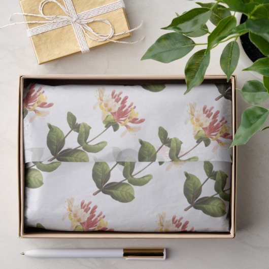 Honeysuckle Flower Pattern Tissuepapier (Geschenk)