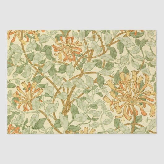 Honeysuckle Flower William Morris Tissuepapier (Voorkant)
