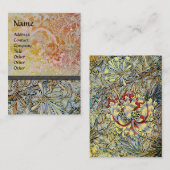 HONEYSUCKLE FLOWERS Art Nouveau Floral Yellow Visitekaartje (Voorkant / Achterkant)