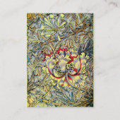 HONEYSUCKLE FLOWERS Art Nouveau Floral Yellow Visitekaartje (Achterkant)